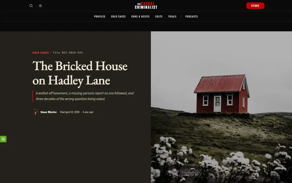 The The Casual Criminalist homepage at casualcriminalist.pub