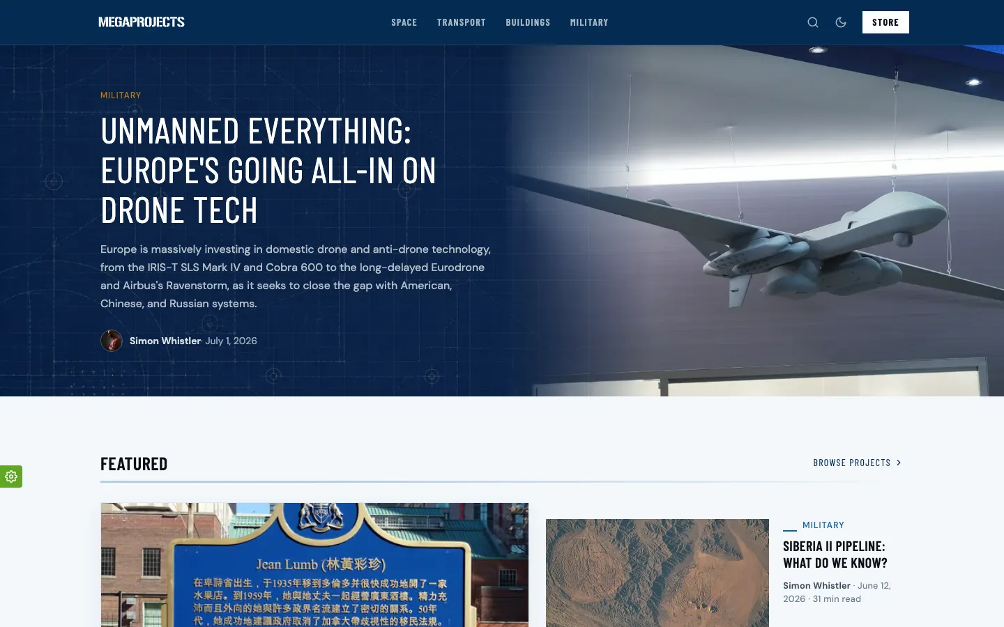 The Megaprojects homepage at megaprojects.pub