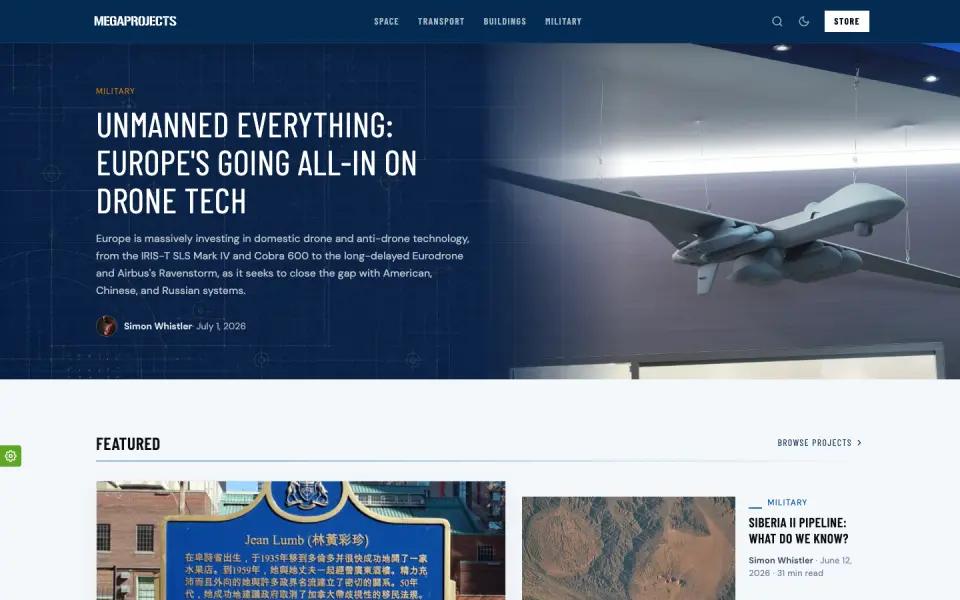 The Megaprojects homepage at megaprojects.pub